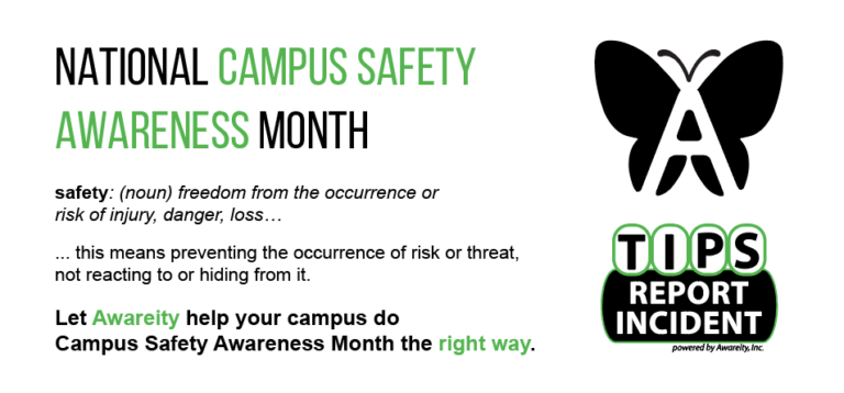 National Campus Safety Awareness Month - Awareity